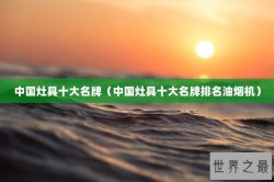 中国灶具十大名牌（中国灶具十大名牌排名油烟机）