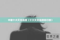 中国十大艾灸品牌（十大艾灸品牌排行榜）