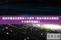 推动中国法治进程的十大案件（推动中国法治进程的十大案件有哪些）