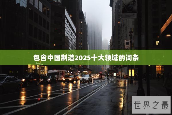 包含中国制造2025十大领域的词条