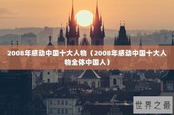 2008年感动中国十大人物（2008年感动中国十大人物全体中国人）