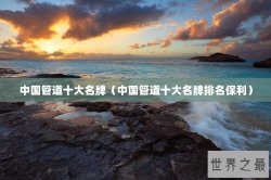 中国管道十大名牌（中国管道十大名牌排名保利）