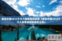 感动中国2013十大人物事迹观后感（感动中国2013十大人物事迹观后感怎么写）