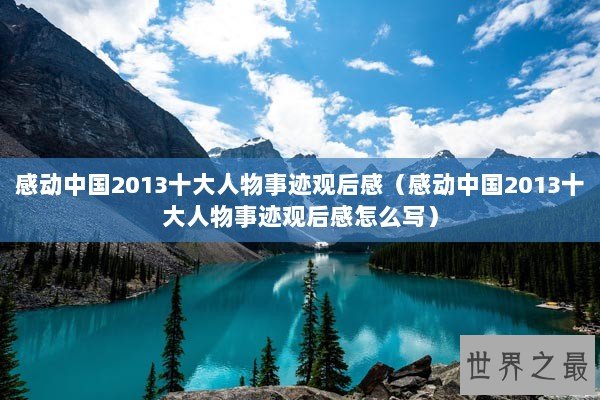 感动中国2013十大人物事迹观后感（感动中国2013十大人物事迹观后感怎么写）