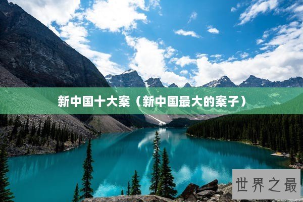 新中国十大案（新中国最大的案子）