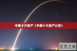 中国十大地产（中国十大地产公司）