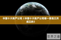 中国十大地产公司（中国十大地产公司哪一家是三月成立的）