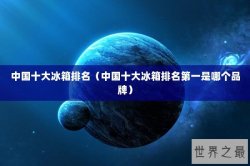中国十大冰箱排名（中国十大冰箱排名第一是哪个品牌）