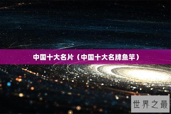 中国十大名片（中国十大名牌鱼竿）