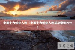 中国十大创业人物（中国十大创业人物成功案例PPT）
