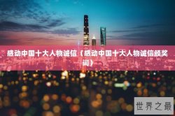 感动中国十大人物诚信（感动中国十大人物诚信颁奖词）