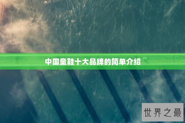 中国童鞋十大品牌的简单介绍 中国童鞋十大品牌的简单介绍