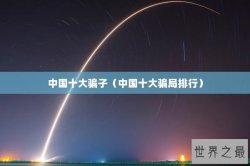 中国十大骗子（中国十大骗局排行）