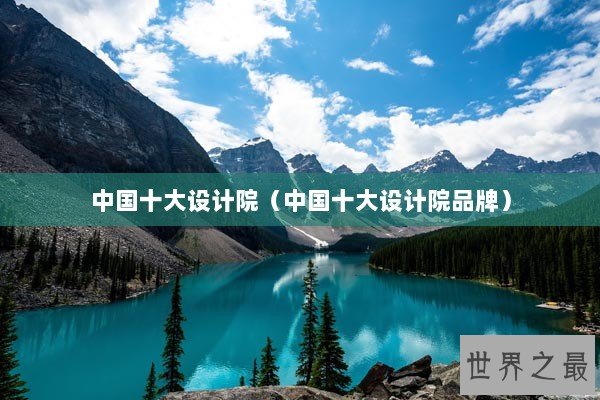 中国十大设计院（中国十大设计院品牌）