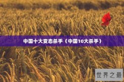 中国十大变态杀手（中国10大杀手）