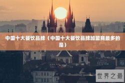 中国十大餐饮品牌（中国十大餐饮品牌加盟商最多的是）