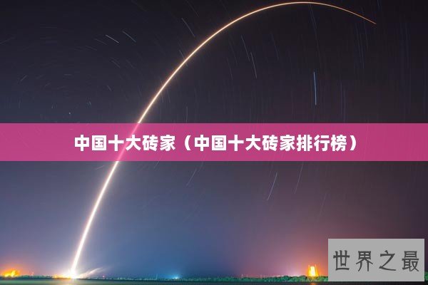 中国十大砖家(中国十大砖家排行榜) 中国十大砖家(中国十大砖家排行榜)