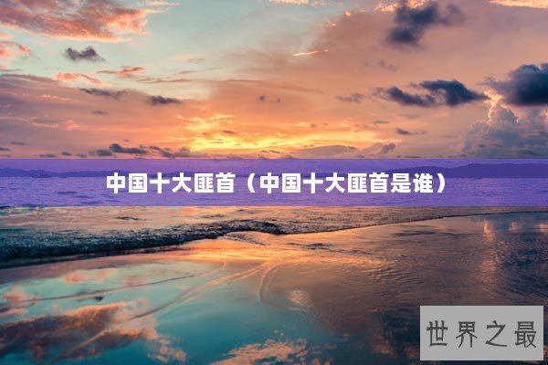 中国十大匪首（中国十大匪首是谁）