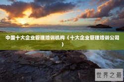 中国十大企业管理培训机构（十大企业管理培训公司）