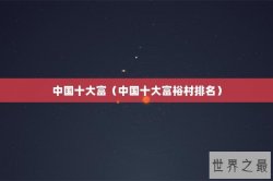 中国十大富（中国十大富裕村排名）