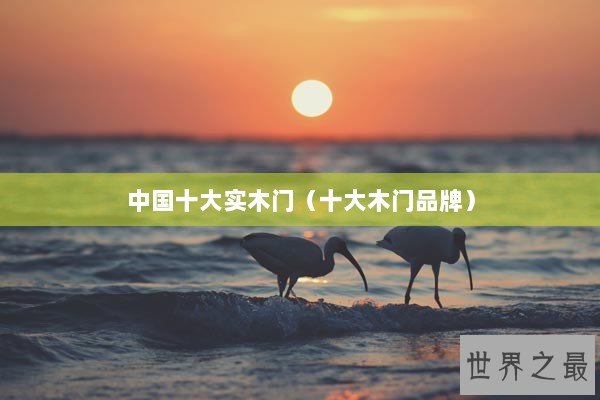 中国十大实木门（十大木门品牌）