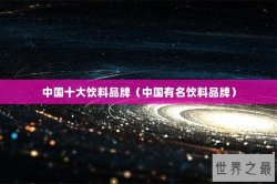 中国十大饮料品牌（中国有名饮料品牌）