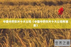 中国中药饮片十大公司（中国中药饮片十大公司有哪些）