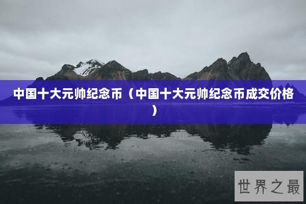 中国十大元帅纪念币（中国十大元帅纪念币成交价格）