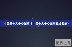 中国新十大中心城市（中国十大中心城市最终名单）