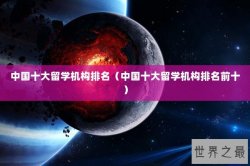 中国十大留学机构排名（中国十大留学机构排名前十）