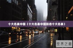 十大名表中国（十大名表中国排名十大名表）