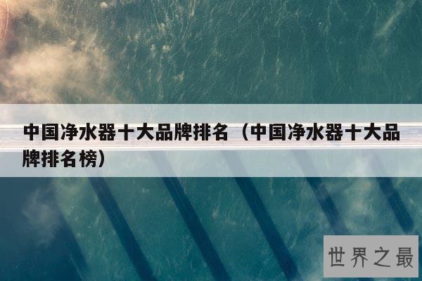 中国净水器十大品牌排名(中国净水器十大品牌排名榜)