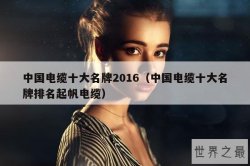 中国电缆十大名牌2016（中国电缆十大名牌排名起帆电缆）