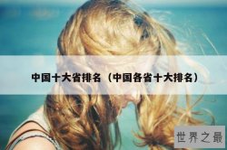 中国十大省排名（中国各省十大排名）