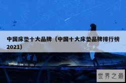 中国床垫十大品牌（中国十大床垫品牌排行榜2021）