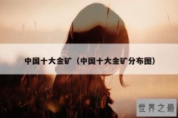 中国十大金矿（中国十大金矿分布图）
