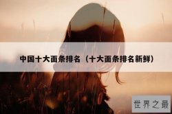 中国十大面条排名（十大面条排名新鲜）