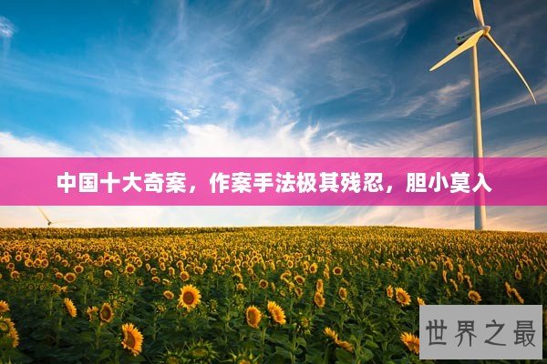 中国十大奇案，作案手法极其残忍，胆小莫入