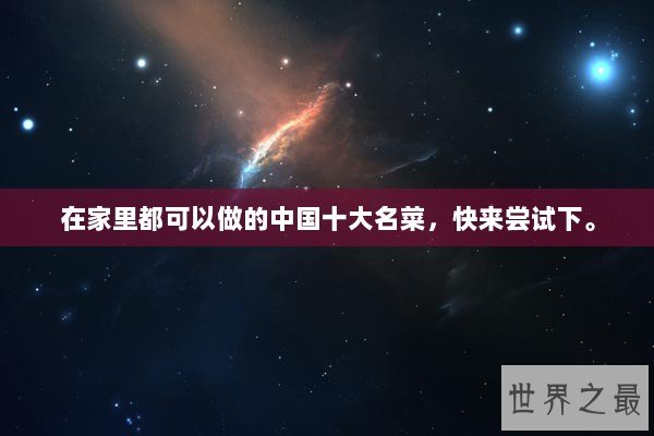 在家里都可以做的中国十大名菜,快来尝试下。 在家里都可以做的中国十大名菜,快来尝试下。