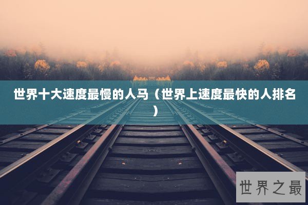世界十大速度最慢的人马（世界上速度最快的人排名）
