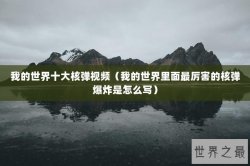 我的世界十大核弹视频（我的世界里面最厉害的核弹爆炸是怎么写）