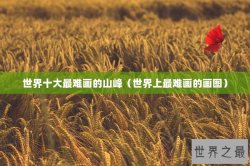 世界十大最难画的山峰（世界上最难画的画图）