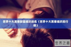 世界十大黑客联盟组织排名（世界十大黑客组织排行榜）