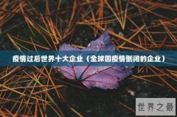 疫情过后世界十大企业（全球因疫情倒闭的企业）