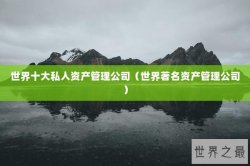 世界十大私人资产管理公司（世界著名资产管理公司）