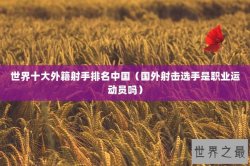 世界十大外籍射手排名中国（国外射击选手是职业运动员吗）