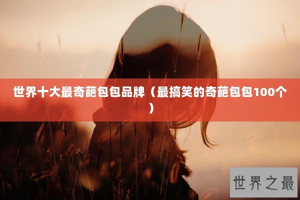 世界十大最奇葩包包品牌(最搞笑的奇葩包包100个) 世界十大最奇葩包包品牌(最搞笑的奇葩包包100个)