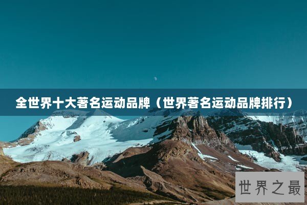 全世界十大著名运动品牌（世界著名运动品牌排行）