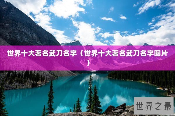 世界十大著名武刀名字（世界十大著名武刀名字图片）