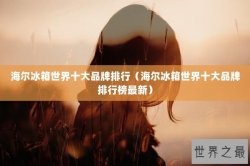 海尔冰箱世界十大品牌排行（海尔冰箱世界十大品牌排行榜最新）